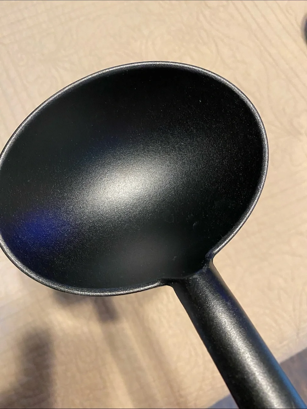 Vintage IKEA soup ladle in black
